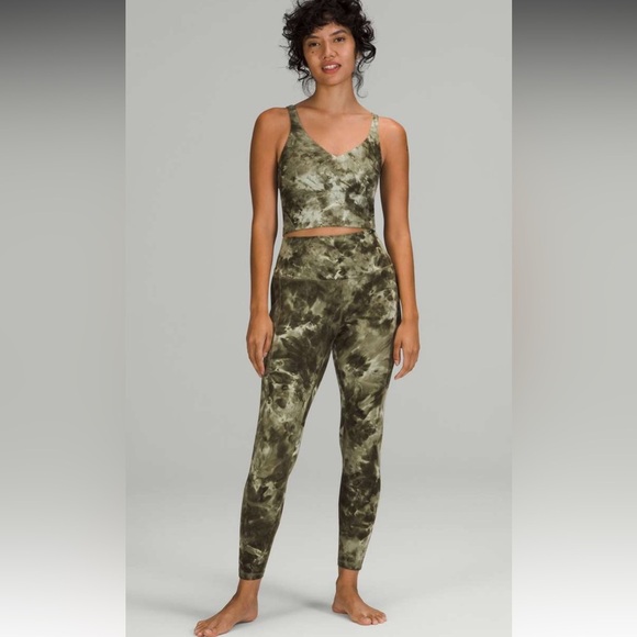 Lululemon Align High-Rise Pant Pockets 25" Diamond Dye Light Sage Medium Olive - Picture 1 of 3